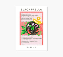Load image into Gallery viewer, Receta Black Paella Art Print