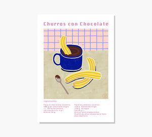 Churros con Chocolate Art Print