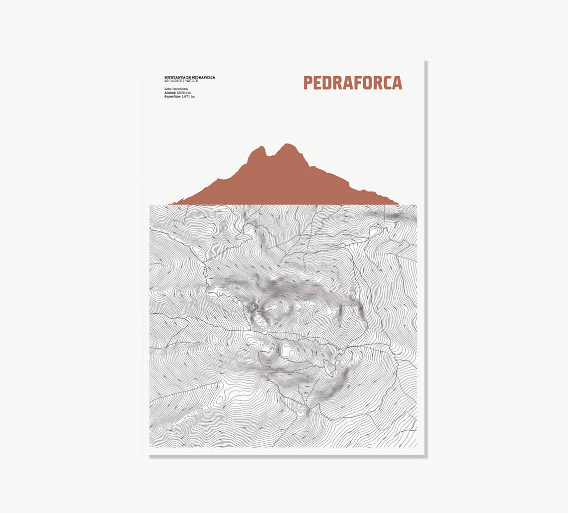 Topográfico Pedraforca Art Print