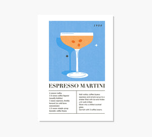 Coctel Espresso Martini Art Print