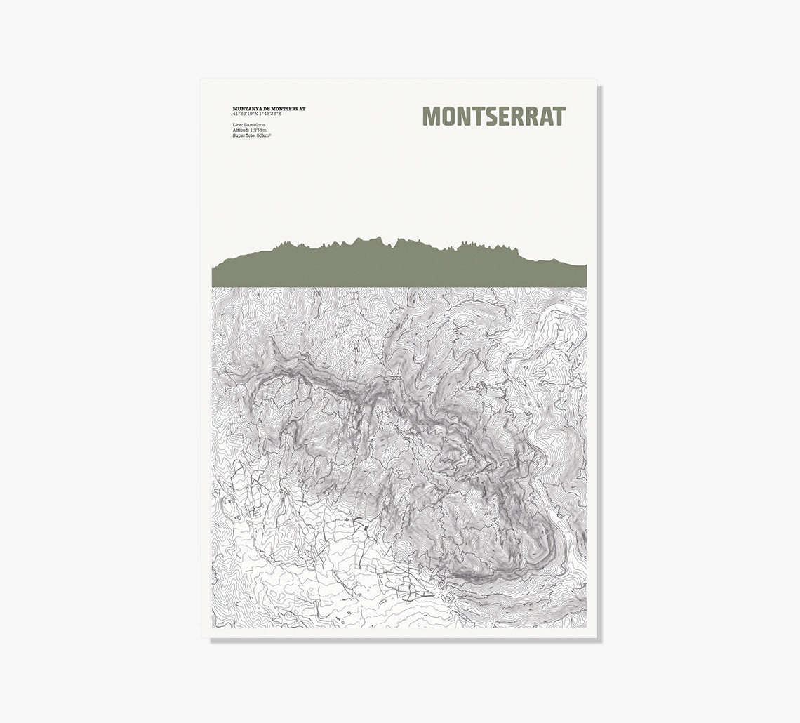 Topográfico Montserrat Art Print