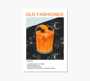 Cóctel Old Fashioned Art Print