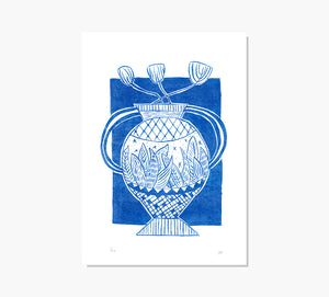 Blue Tulips Art Print
