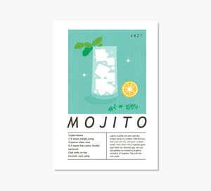 Cóctel Mojito Art Print