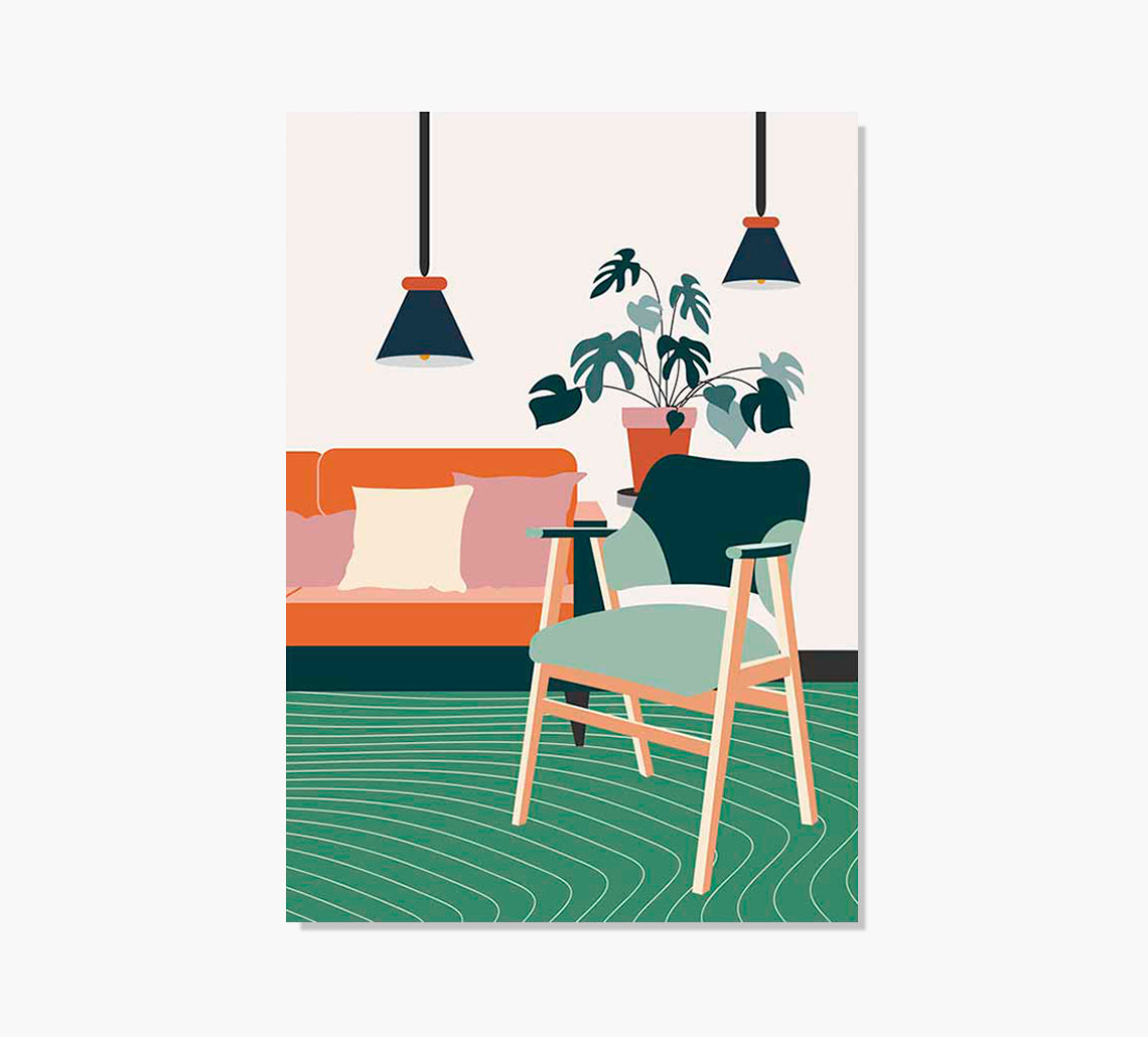 Sofa Silla Montsera Art Print