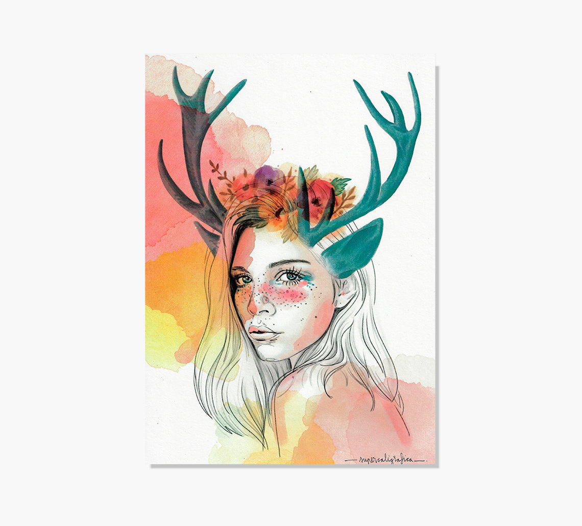 Print Mujercierva