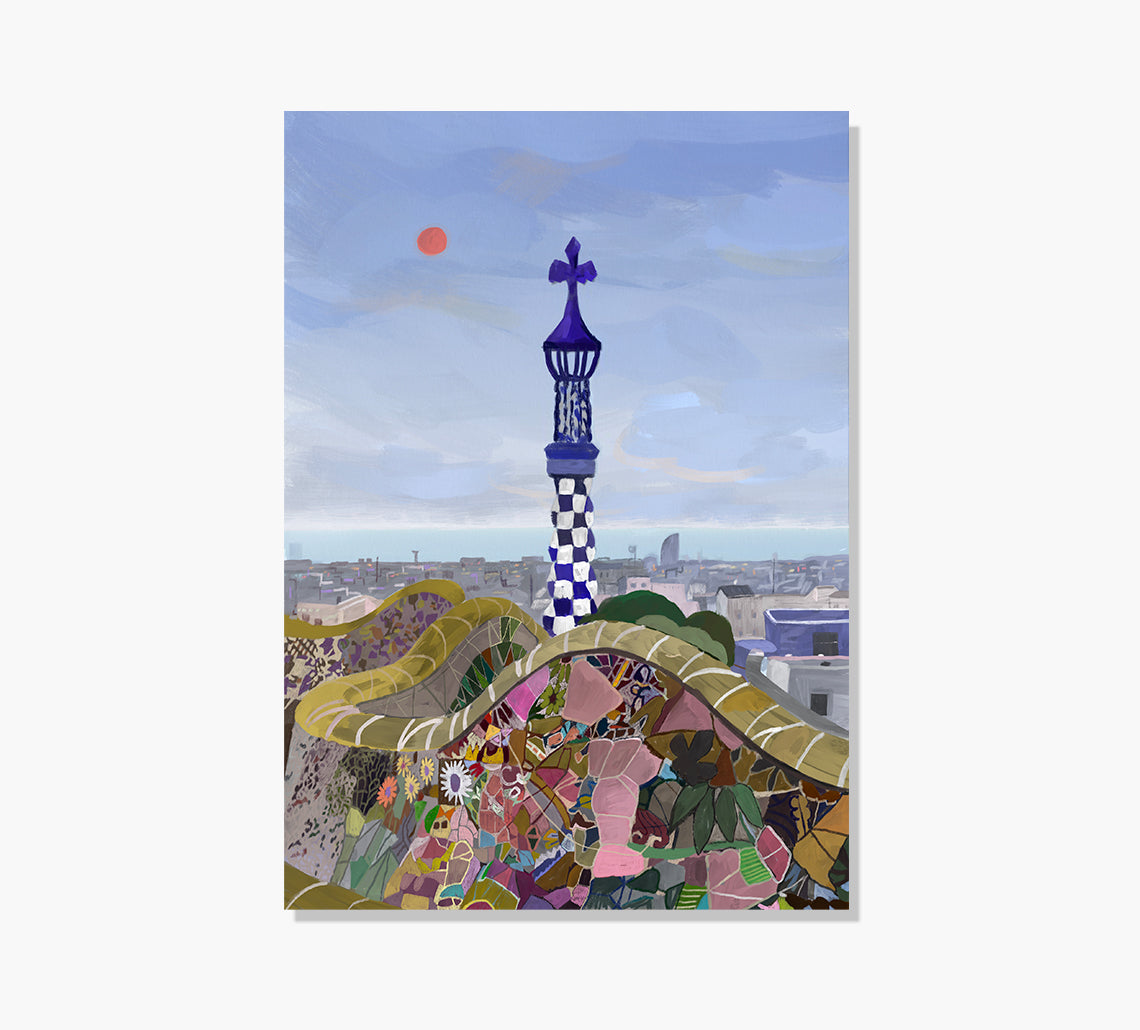 Park Güell Sunset Art Print