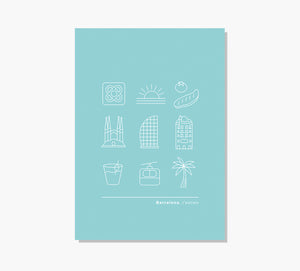 Print Minimal Icono Barcelona