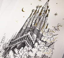 Load image into Gallery viewer, Dorado Sagrada Familia Art Print