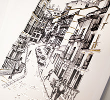 Cargar imagen en el visor de la galería, Dorado Madrid Calles de Madrid Art Print