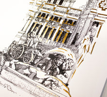 Cargar imagen en el visor de la galería, Dorado Madrid Plaza de Cibeles Art Print