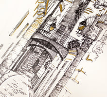 Load image into Gallery viewer, Dorado Calles de Barcelona Art Print