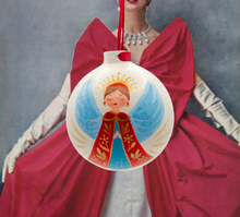 Cargar imagen en el visor de la galería, BOLA GRANDE DE NAVIDAD PARA COLGAR - UN ÁNGEL