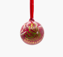 Cargar imagen en el visor de la galería, BOLA DE NAVIDAD PARA COLGAR - CUIDAD ROSA OSCURO