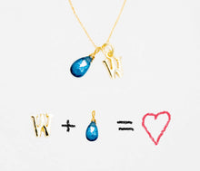 Load image into Gallery viewer, COLLAR DE INICIAL W + MINERAL