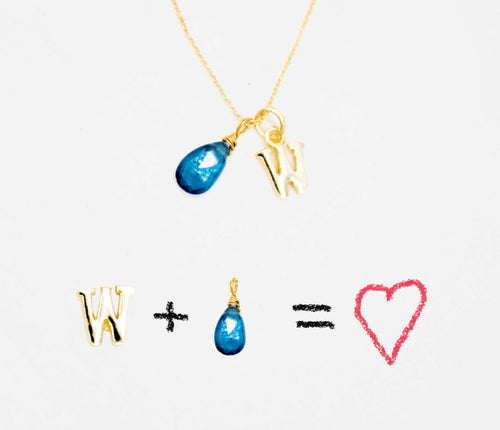 COLLAR DE INICIAL W + MINERAL