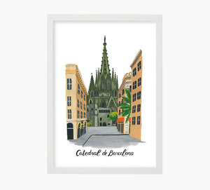 Catedral de Barcelona Art Print