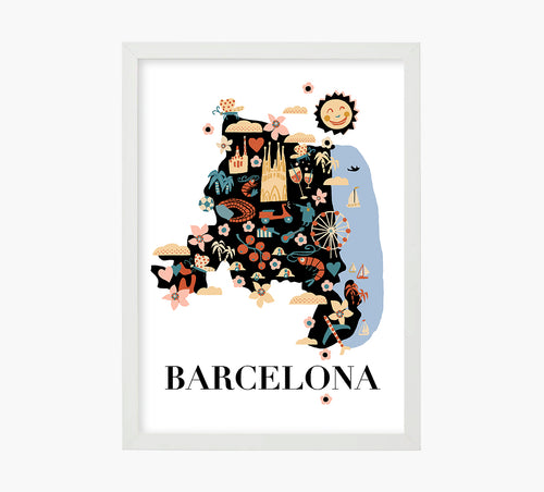 Print Barcelona Mapa