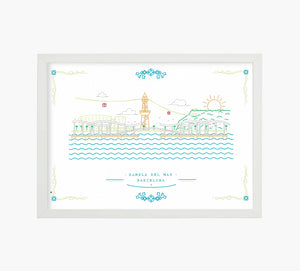 Rambla del Mar Art Print