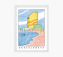 Cargar imagen en el visor de la galería, Mapa Barcelona Lámina Ar Print Mercilona W Hotel Barceloneta