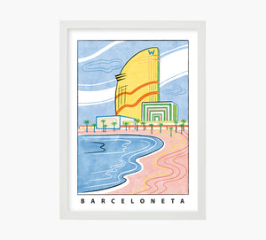 Mapa Barcelona Lámina Ar Print Mercilona W Hotel Barceloneta