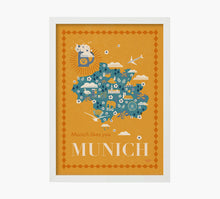 Cargar imagen en el visor de la galería, Munich Mapa Art Print