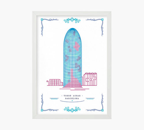 Torre Agbar Art Print