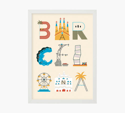 Barcelona Letras Art Print