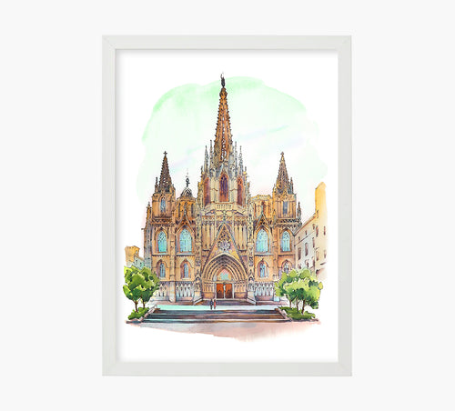 Print Catedral de Barcelona