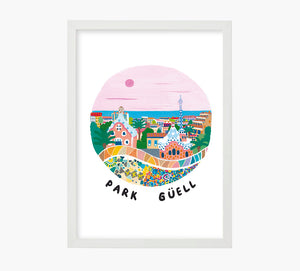 Catalejo Park Güell Art Print