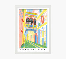 Load image into Gallery viewer,  Mapa Barcelona Lámina Ar Print Mercilona Cafetera Carrer Del Bisbe
