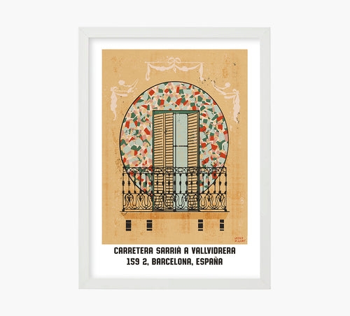 Fachada Carretera de Sarrià a Vallvidrera, 159 2, Barcelona Art Print