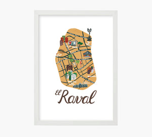 Raval Mapa Art Print