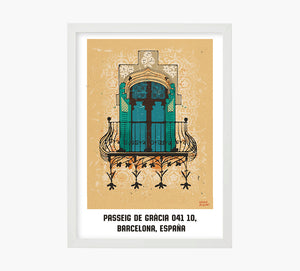 Fachada Passeig de Gràcia 41 Art Print