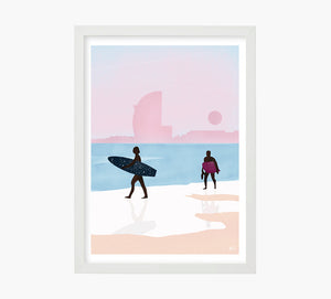 Playa de San Sebastian Art Print