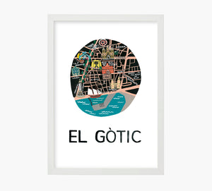 Gòtic Mapa Art Print