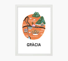 Cargar imagen en el visor de la galería, Gràcia Mapa Art Print
