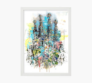 Sagrada Familia Free Style Art Print