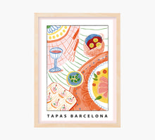 Cargar imagen en el visor de la galería, Sardinas Pinchos Sangria Tapas Barcelona Lámina Ar Print Mercilona Comida