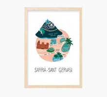 Load image into Gallery viewer, Sarrià-Sant Gervasi Mapa Art Print
