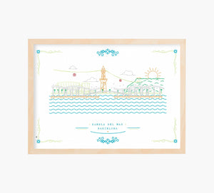 Rambla del Mar Art Print