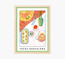Cargar imagen en el visor de la galería, Sardinas Pinchos Sangria Tapas Barcelona Lámina Ar Print Mercilona Comida