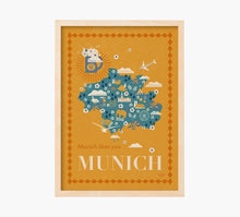 Cargar imagen en el visor de la galería, Munich Mapa Art Print