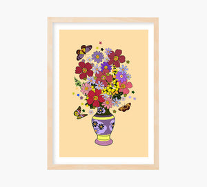 Print Evening Flowers