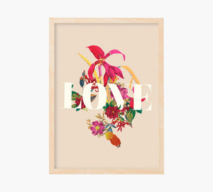 Print Love Flowers