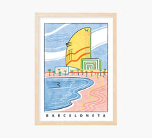 Cargar imagen en el visor de la galería, Mapa Barcelona Lámina Ar Print Mercilona W Hotel Barceloneta