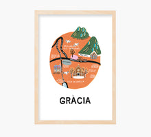 Cargar imagen en el visor de la galería, Gràcia Mapa Art Print