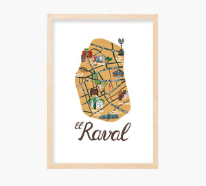 Raval Mapa Art Print