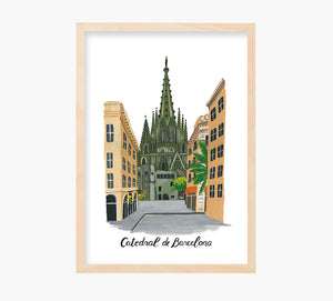 Catedral de Barcelona Art Print