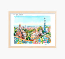 Cargar imagen en el visor de la galería, Park Güell Trencadis Art Print